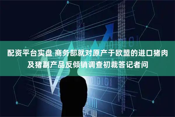 配资平台实盘 商务部就对原产于欧盟的进口猪肉及猪副产品反倾销调查初裁答记者问